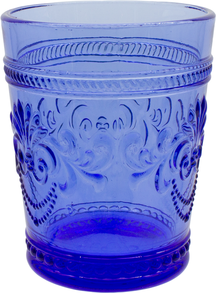 Bicchiere Acqua Blu In Vetro
