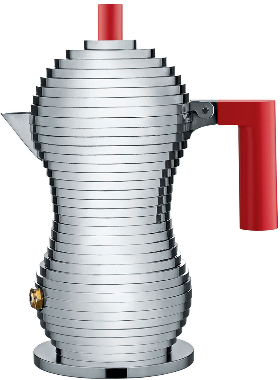 alessi Caffettiera Pulcina 1 tazza rossa