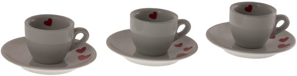 Set 6 Tazzine Caffe i Cuori